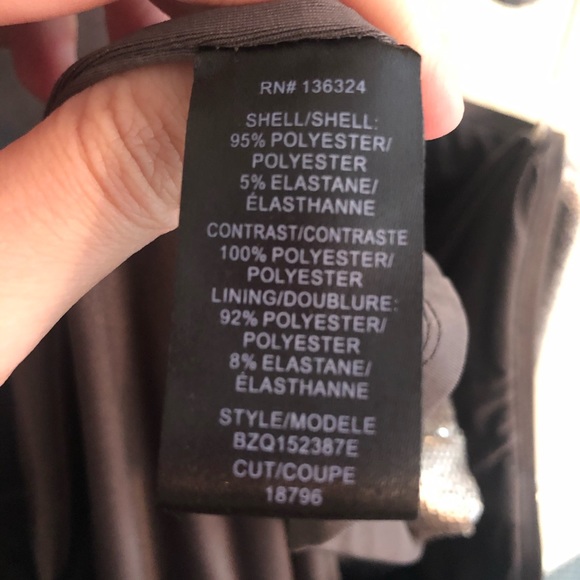 Halston Heritage mini dress! Silver sequined - Picture 5 of 9